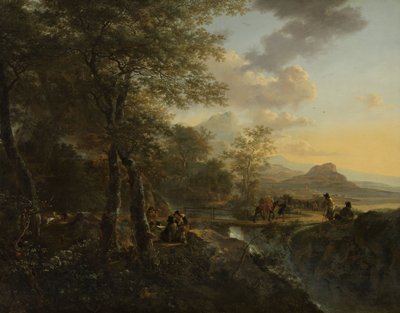 Italian Landscape with a Draughtsman by Jan Dirksz Both